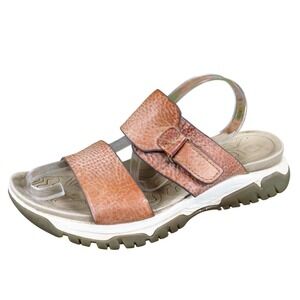 Bionica Nisha Women Sandal Size 8.5 Walking Comfort Brown Leather Slide